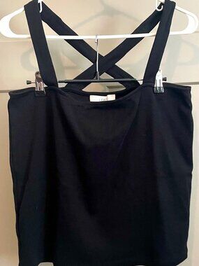 XL Loft tank top with criss-cross in the back. Black. New-without-tags/never wor